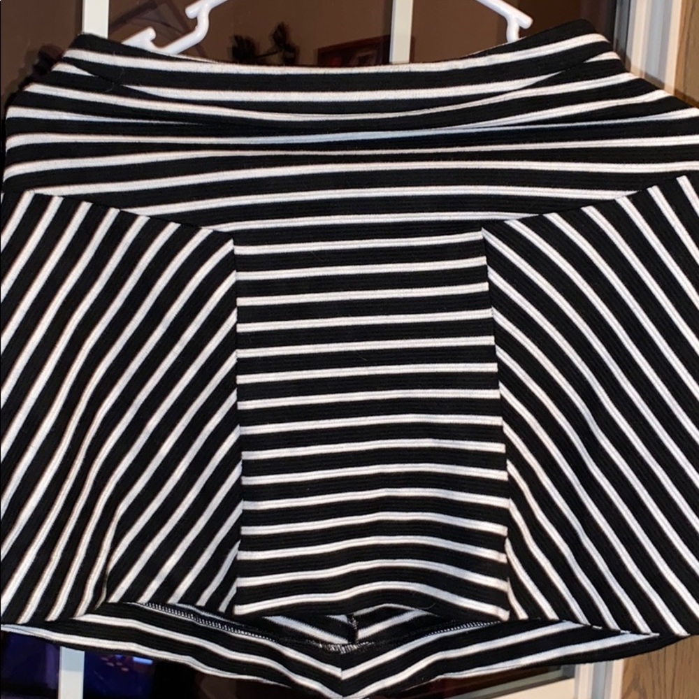 Striped skater skirt